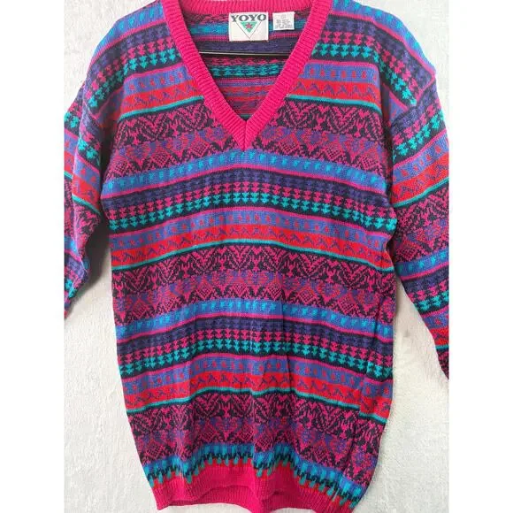 Vintage YOYO Fair Isle Knit Sweater – Size Small - Picture 6 of 6